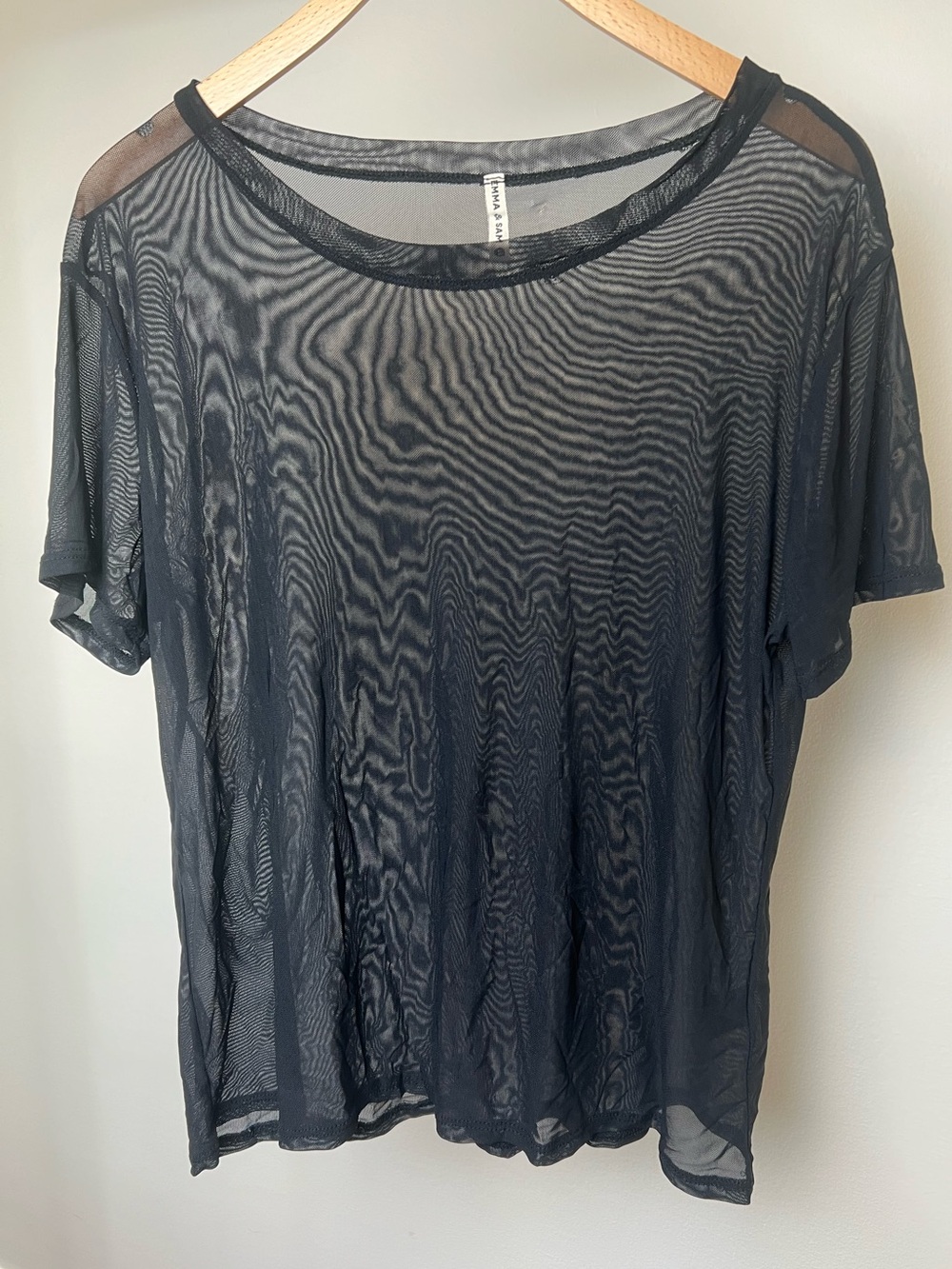 Emma & Sam Mesh Black T-Shirt